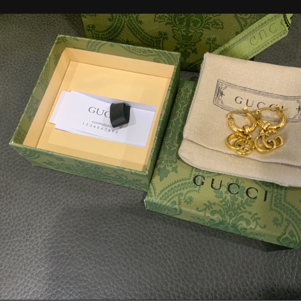 Gucci Gold Interlocking Earrings